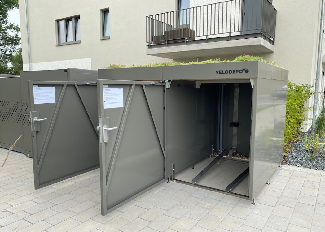 Fahrradständer in 2er Doppelfahrradgarage