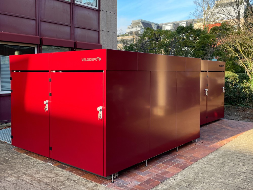 Fahrradgarage, Gründach